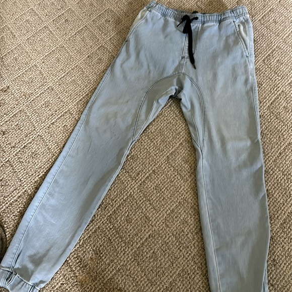 Zanerobe drop crotch jogger faded stretch denim pant - Picture 5 of 9